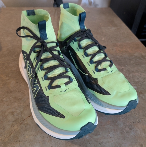 Hoka Tecton X3 Tart Apple-blue Twilight Trail Running Shoes Men Size 12D No Box - Picture 3 of 13